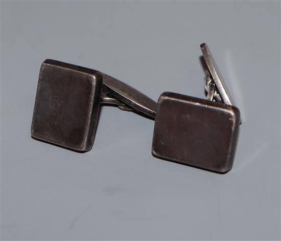 A pair of 1960s Georg Jensen sterling cufflinks, design no. 84.